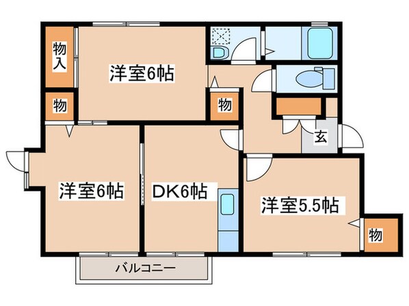 サンモールヤマグチの物件間取画像